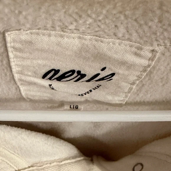 Aerie Cream Quarter-Snap Sweatshirt - Picture 2 of 2